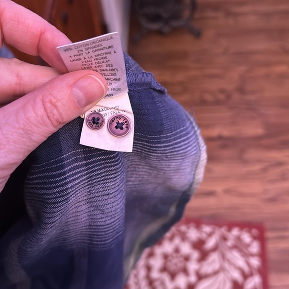 Horny Toad plaid soft women’s organic cotton shirt size large - Picture 5 of 5